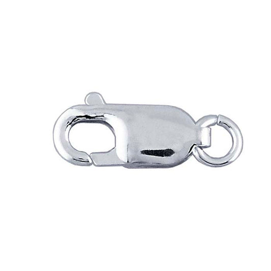 Închizătoare Lobster Ovală din Argint Sterling 16,8 x 6,4 mm cu Inele Deschise