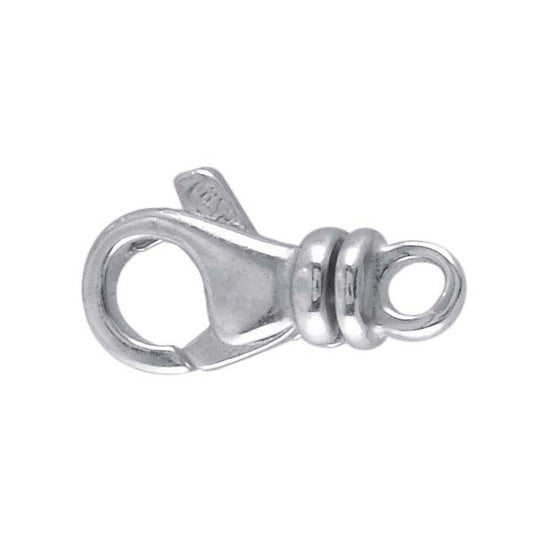 Închizătoare lobster pivotantă în formă de picătură, argint sterling, 11,8 x 6,8 mm, cu inel închis