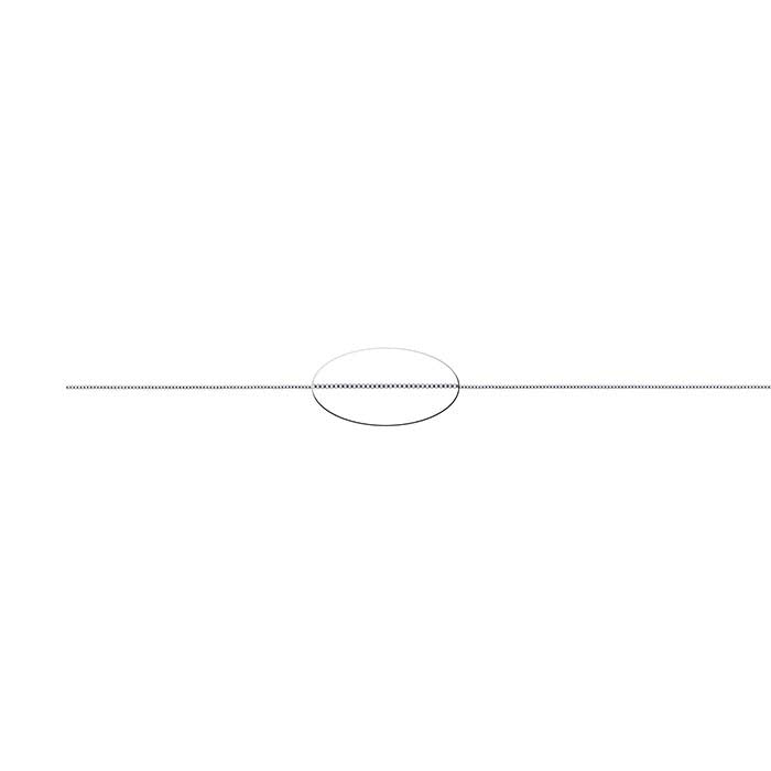Catena a scatola veneziana in argento sterling 0,6 mm, al piede