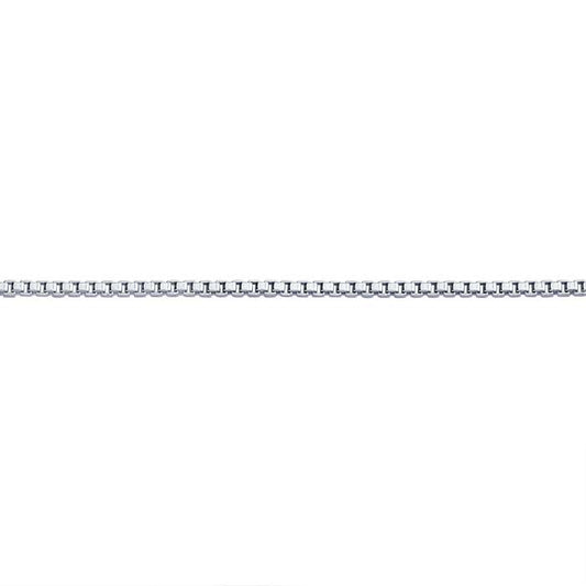 Sterling Silver 0,7 mm venetiansk boxlänk