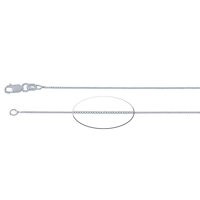 Catena a scatola veneziana in argento sterling 0,7 mm