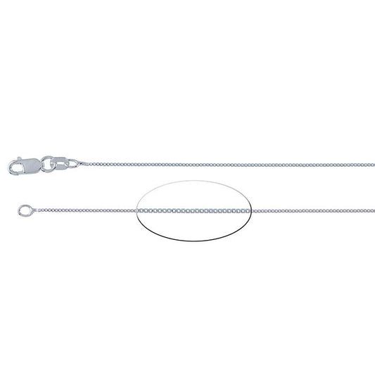 Sterling Silver 0,7 mm venetiansk boxlänk