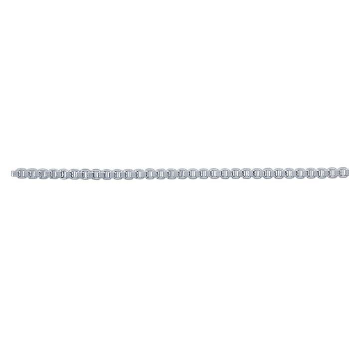 Catena a scatola veneziana in argento sterling 0,7 mm, al piede
