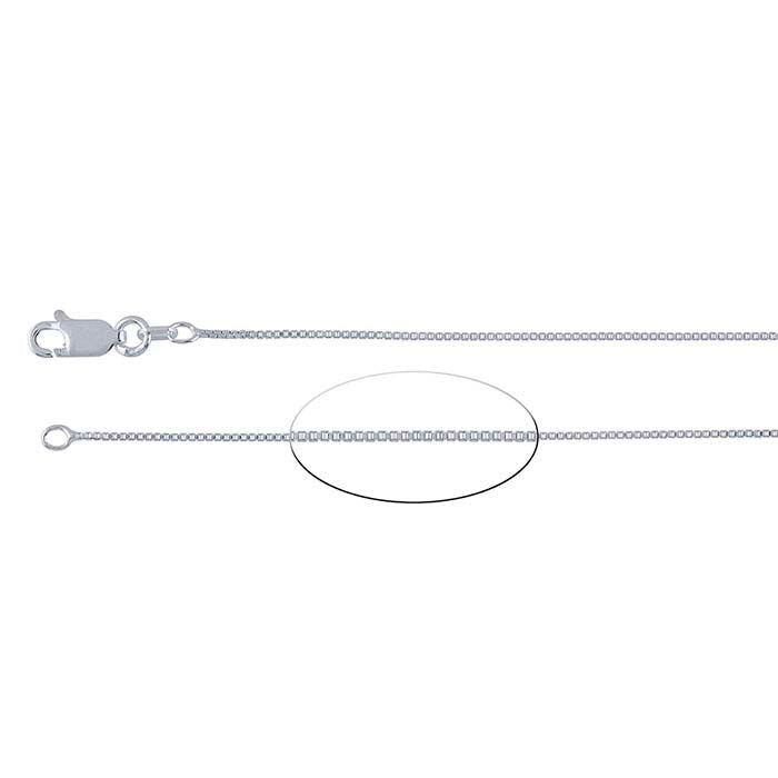 Catena a scatola veneziana in argento sterling 0,85 mm