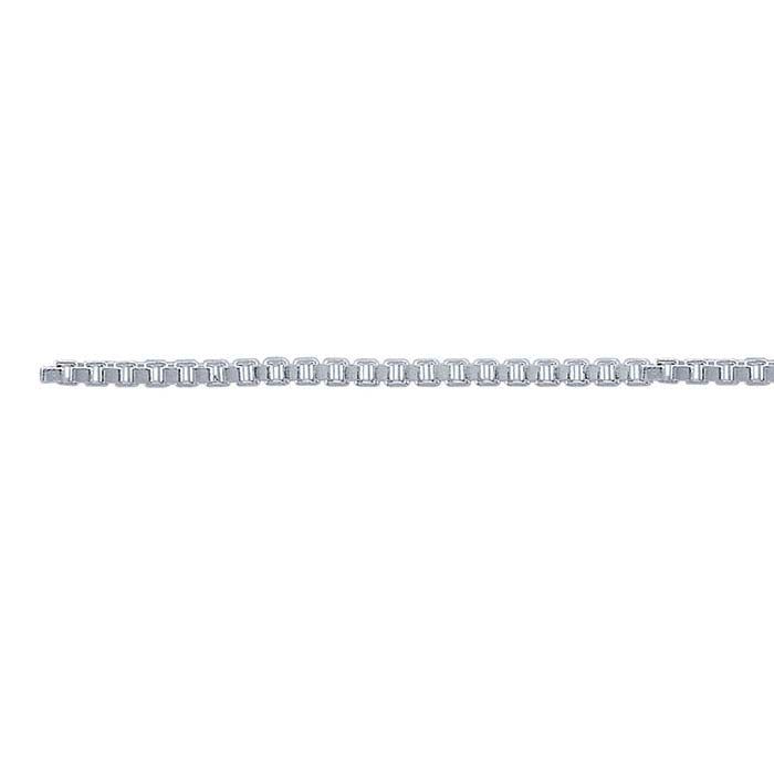 Catena a scatola veneziana in argento sterling 0,85 mm, al piede
