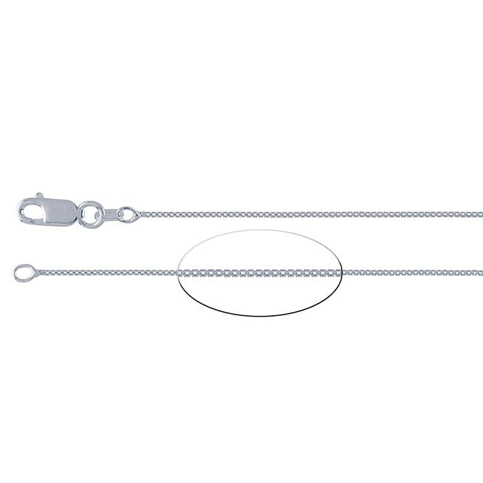 Sterling Silver Rounded Box Chain