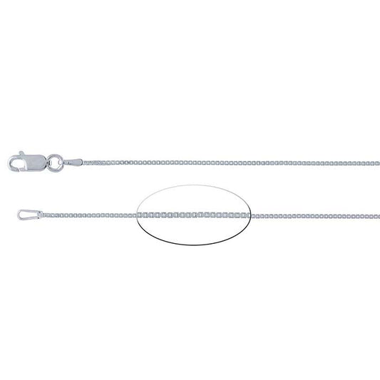 Sterling Silver Diamond-Cut Box Chain