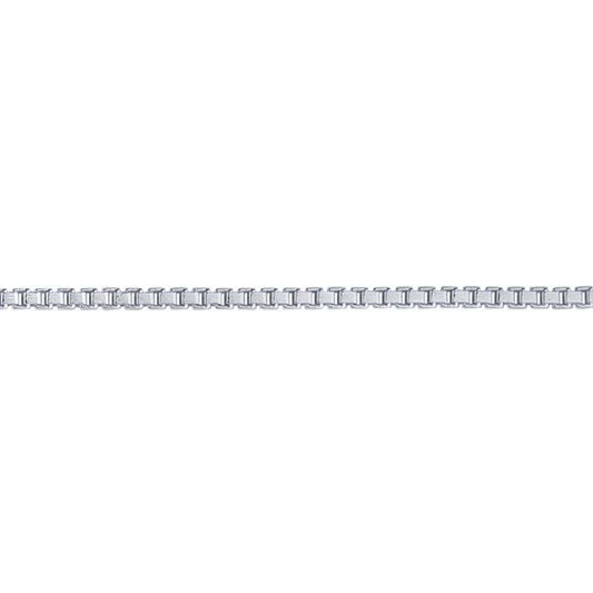 Sterling Silver 0.89mm Diamond-Cut Venetian Box Chain