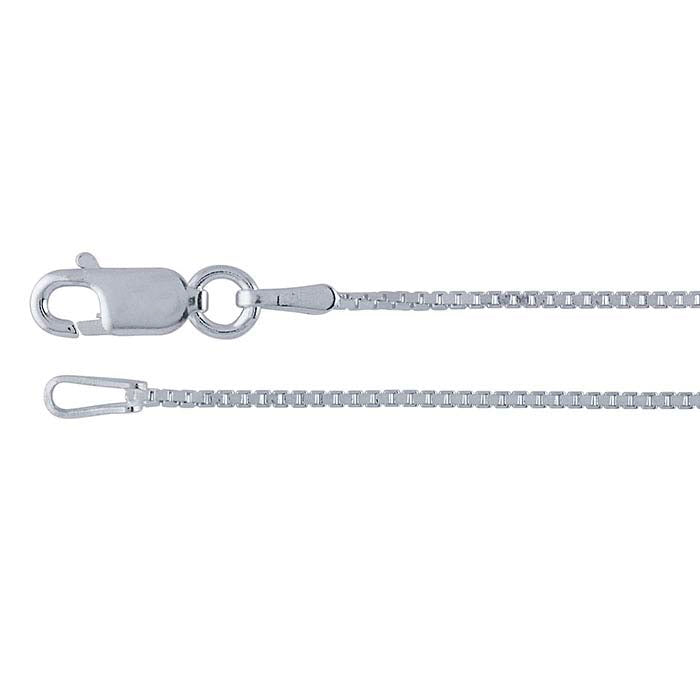 Sterling Silver 0.89mm Diamond-Cut Venetian Box Chain