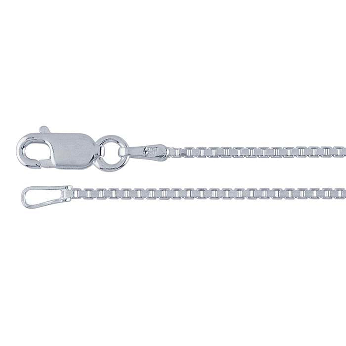 Sterling Silver 1.15mm Diamond-Cut Venetian Box Chain