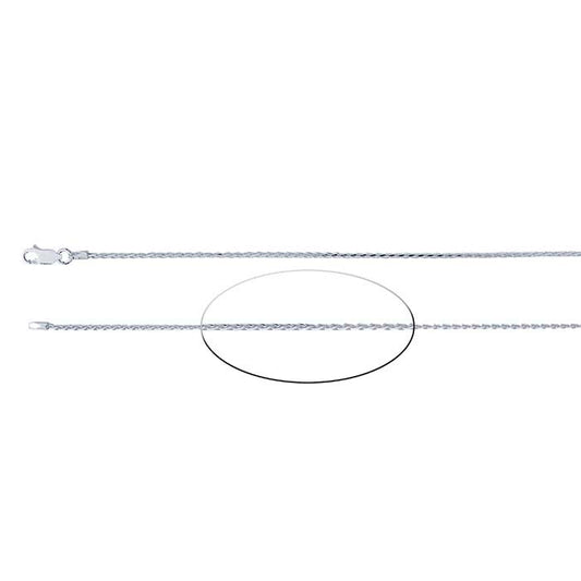 Sterling Silver Diamond-Cut Wheat Chain