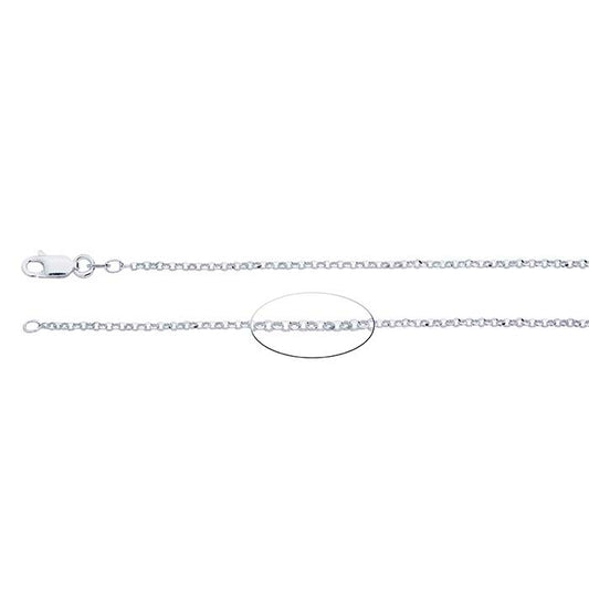 Sterling Silver 1,7 mm Diamantskuren Rund Rolo-kedja