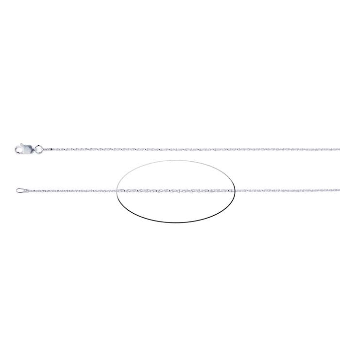 Catena a scatola intrecciata diamantata in argento sterling 0,9 mm