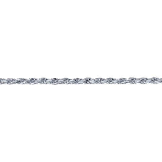 Sterling Silver 1,2 mm diamantkapad fransk repkedja