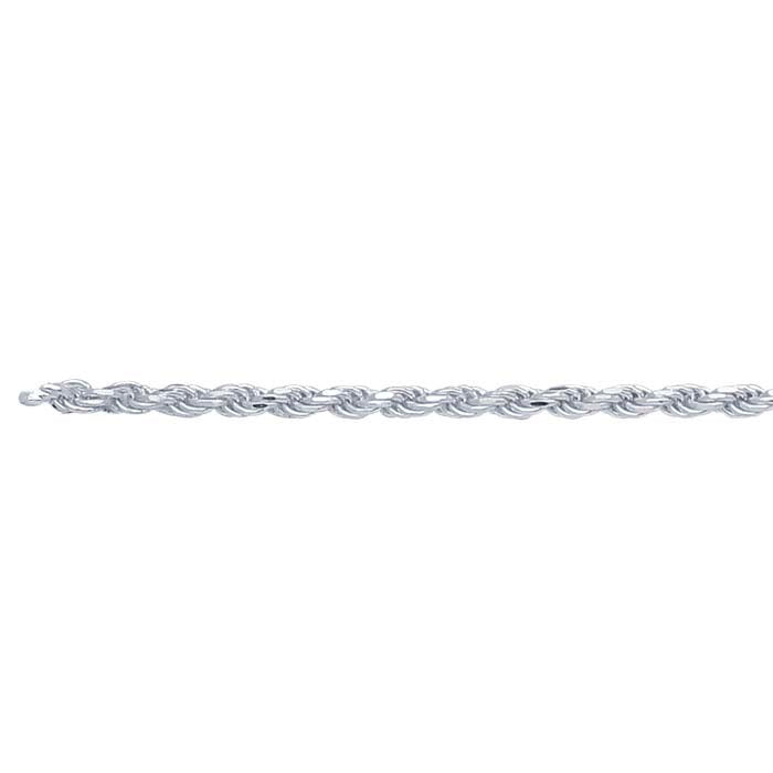 Sterling Silver 1.2mm Diamond-Cut French Rope Chain, By the Foot