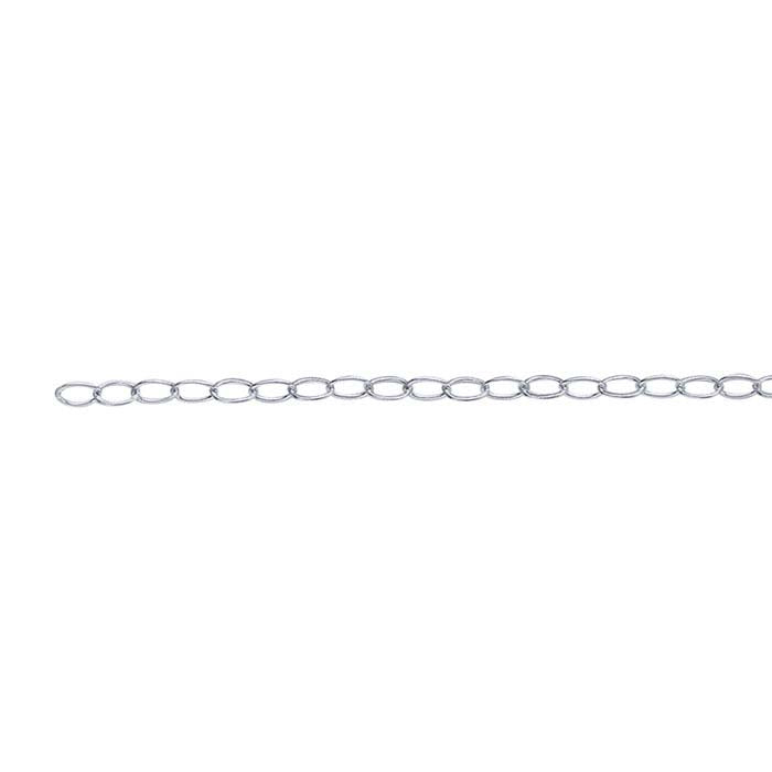 Sterling Silver Flat Oval Cable Chain