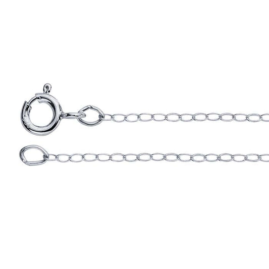 Sterling Silver 1,4 mm Flat Oval Cable Chain