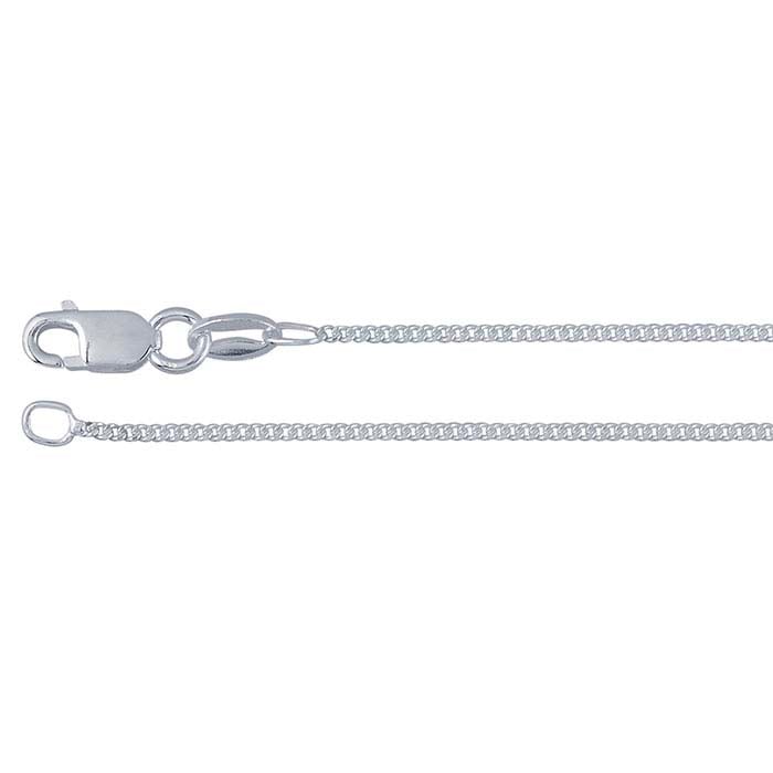 Sterling Silver 1mm Curb-kedja