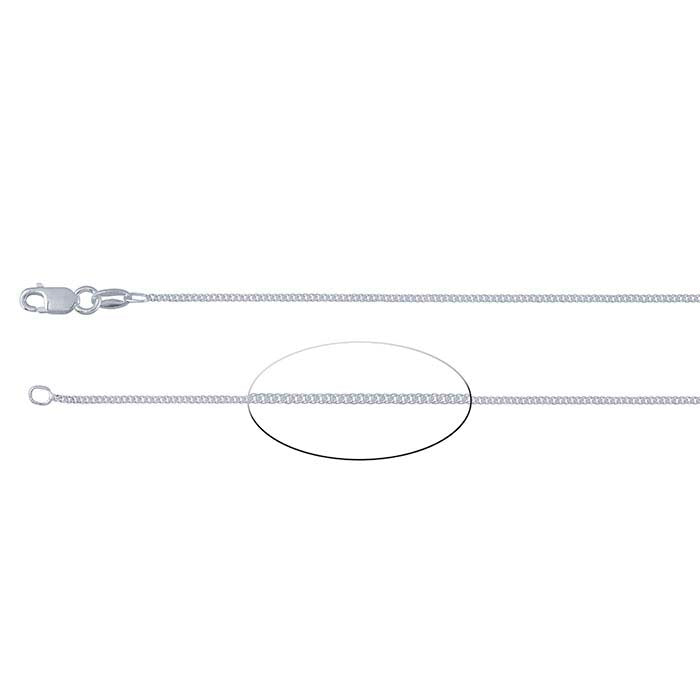 Sterling Silver 1mm Curb-kedja