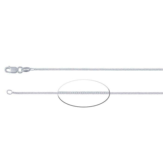 Sterling Silver 1mm Curb-kedja
