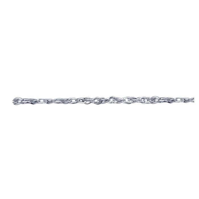 Catena a doppia corda in argento sterling 1,3 mm, al piede