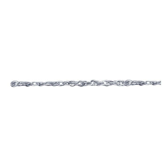 Sterling Silver 1,3 mm Dubbelrepkedja, Per Fot