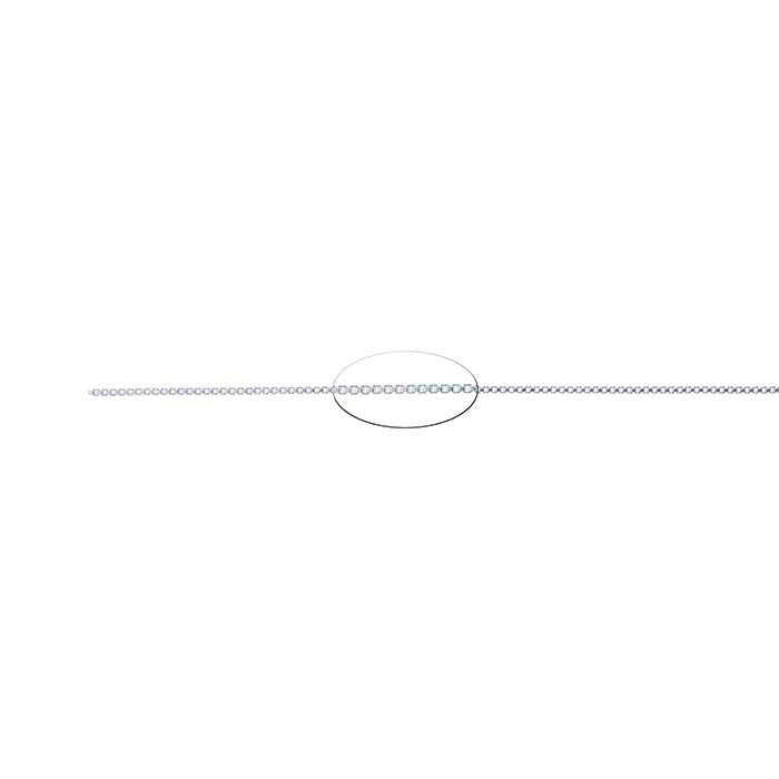 Catena a scatola veneziana in argento sterling 1,2 mm, al piede