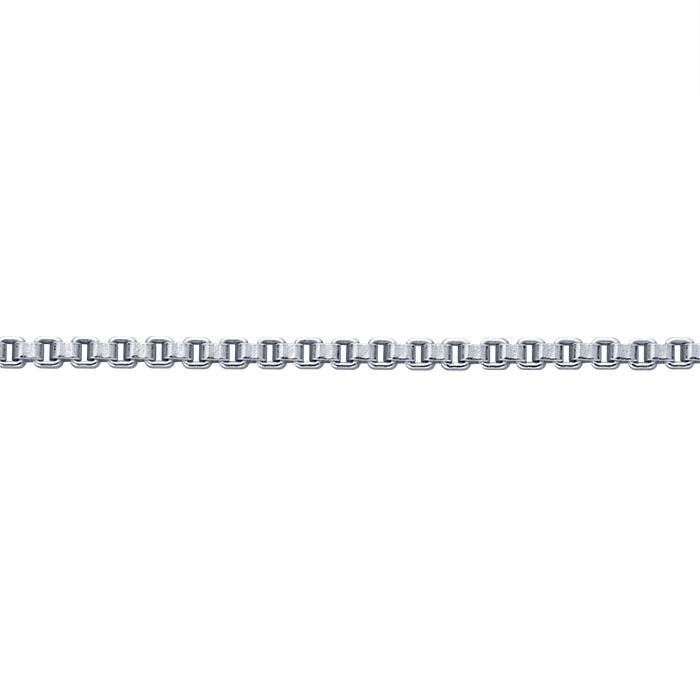 Catena a scatola veneziana in argento sterling 1,2 mm, al piede