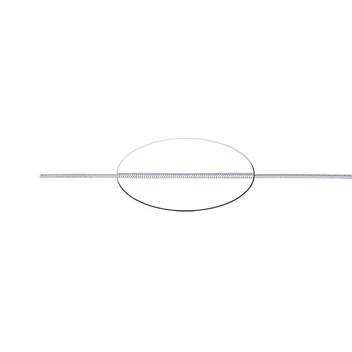 Sterling Silver 1,7 mm Rund Oskarvad Ormkedja, Per Fot