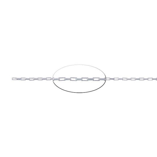 Sterling Silver 1,4 mm Lång Boxkedja, Per Fot