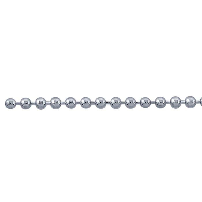 Sterling Silver 1.5mm Bead Chain, By the Foot