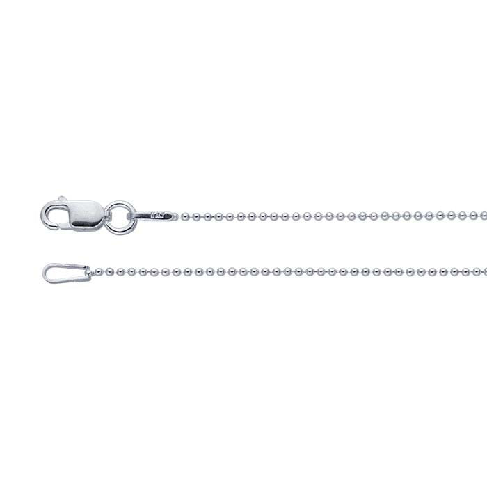 Catena a perline da 1mm in argento sterling