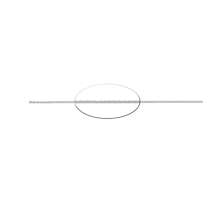 Catena a cavo ovale in argento sterling 1,1 mm, bobina da 15,24 m