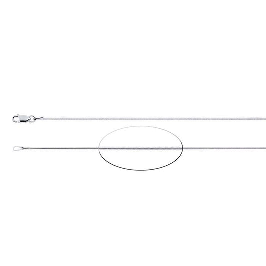 Sterling Silver Round Seamed Snake Chain