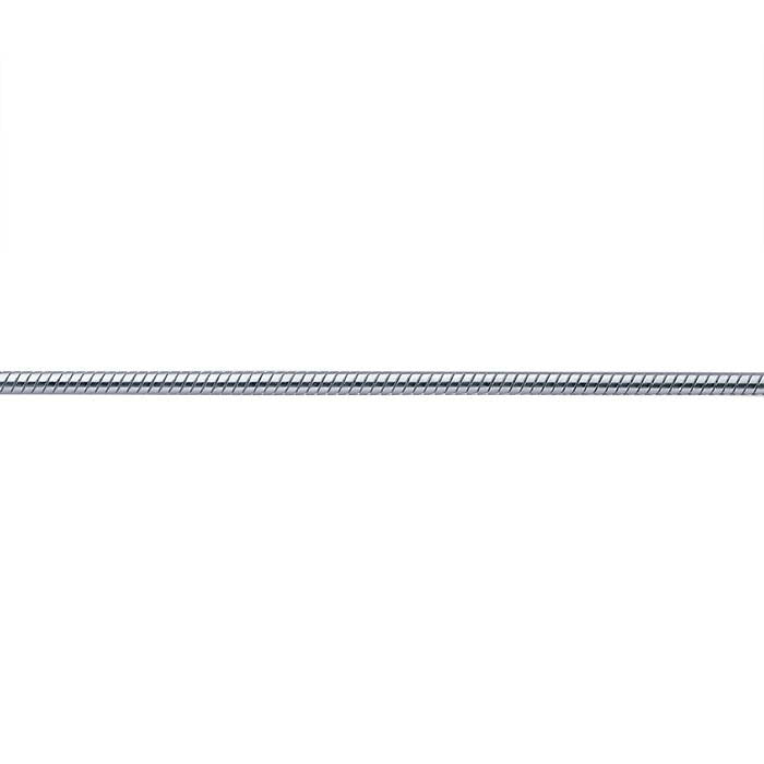 Sterling Silver 1 mm Rund Sömd Ormkedja, Per Fot