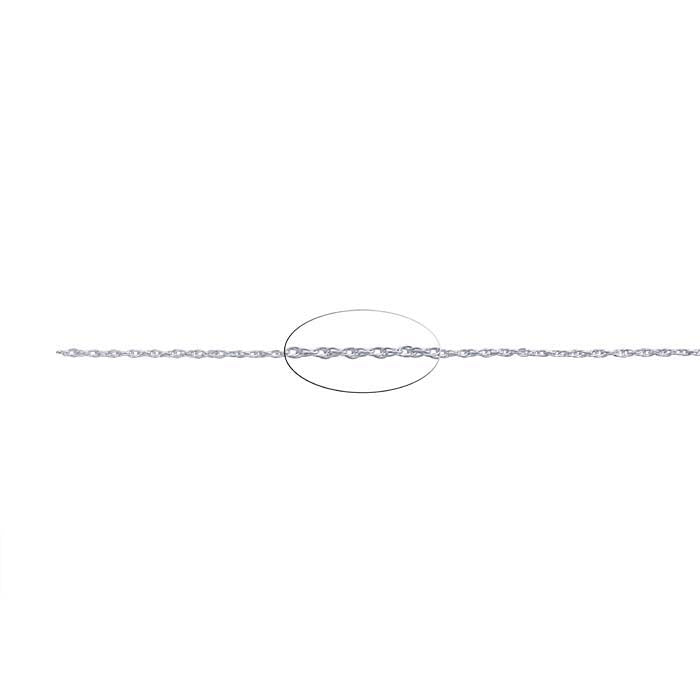 Catena a doppia corda in argento sterling 1,4 mm, al piede