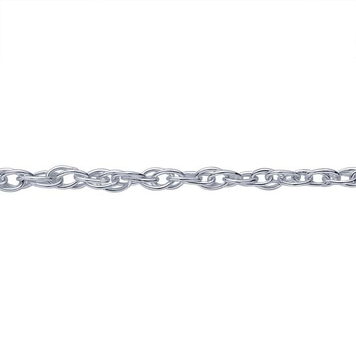 Catena a doppia corda in argento sterling 1,4 mm, al piede