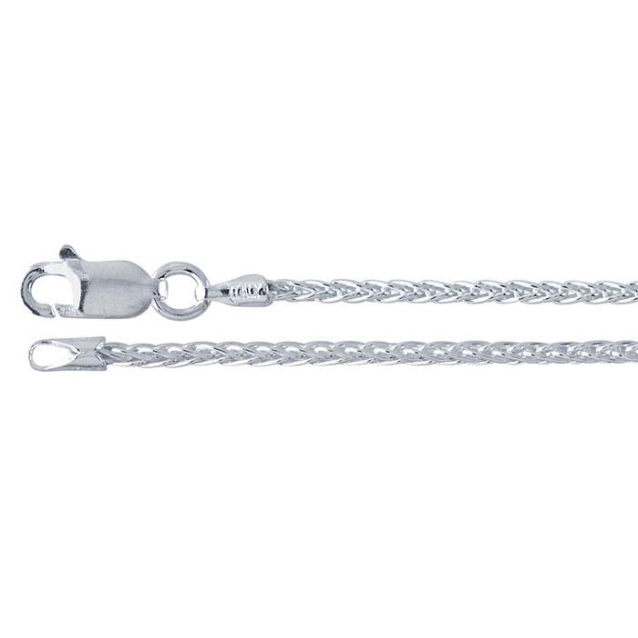 Sterling Silver 1.6mm Round Wheat Chain