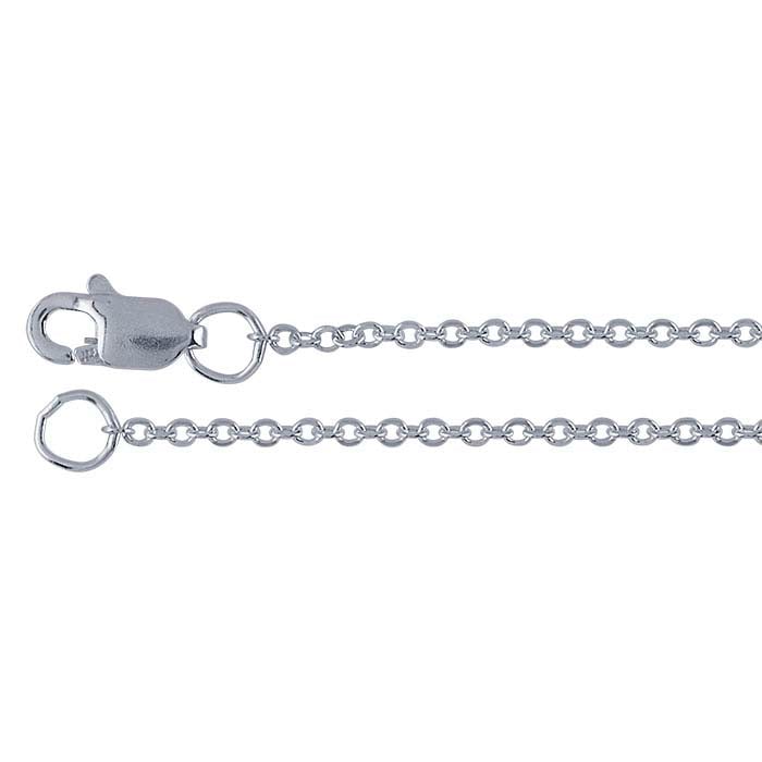 Sterling Silver Flat Round Cable Chain
