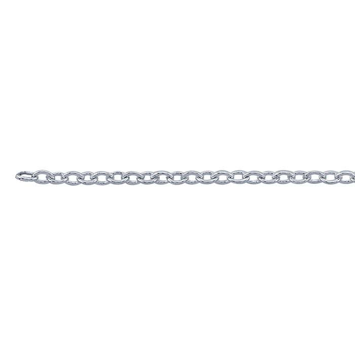 Sterling Silver Flat Round Cable Chain