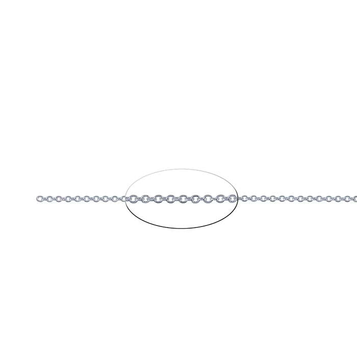 Sterling Silver Flat Round Cable Chain