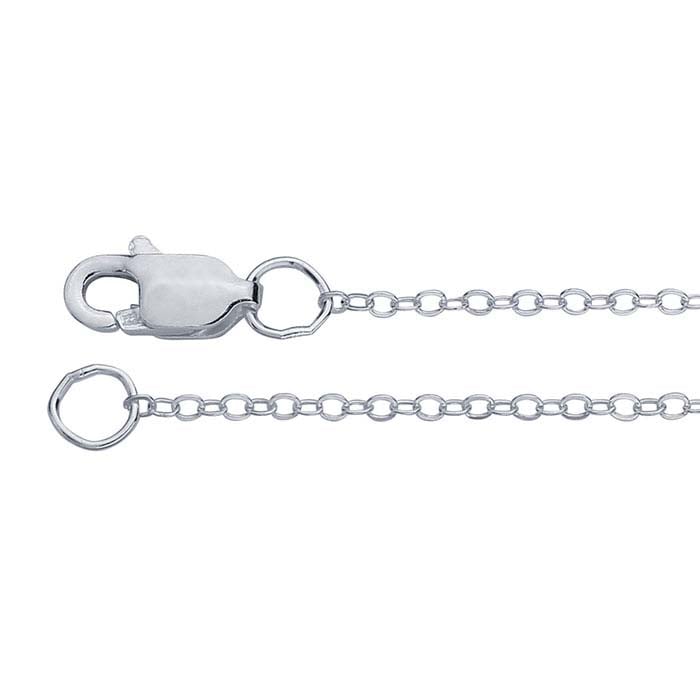 Sterling Silver Lightweight Flat Cable Chain