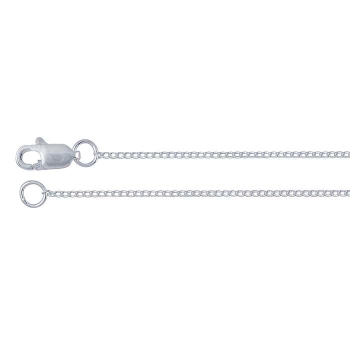 Sterling Silver 0,96 mm Extra-fint Curb-kedja