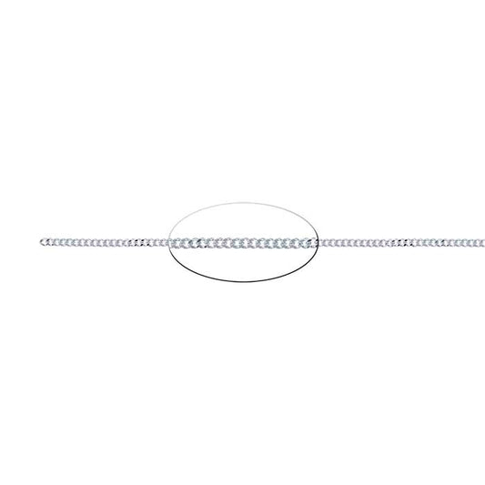 Sterling Silver 1,5 mm Curb-kedja, per fot