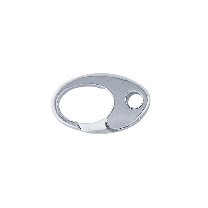Sterling Silver 13,8 x 8,8 mm Oval Trycklås
