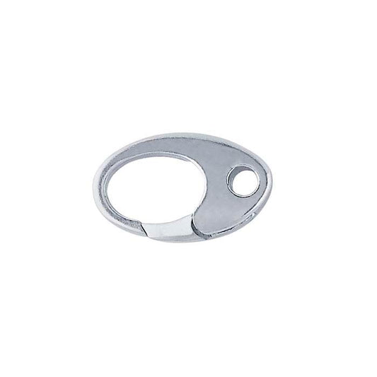 Chiusura a scatto ovale in argento sterling 13,8 x 8,8 mm