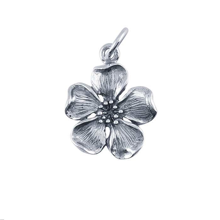 Sterling Silver Cherry Blossom Charm
