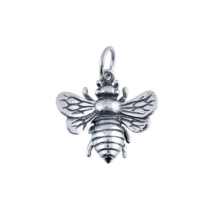 Sterling Silver 3D Honey Bee Pendant