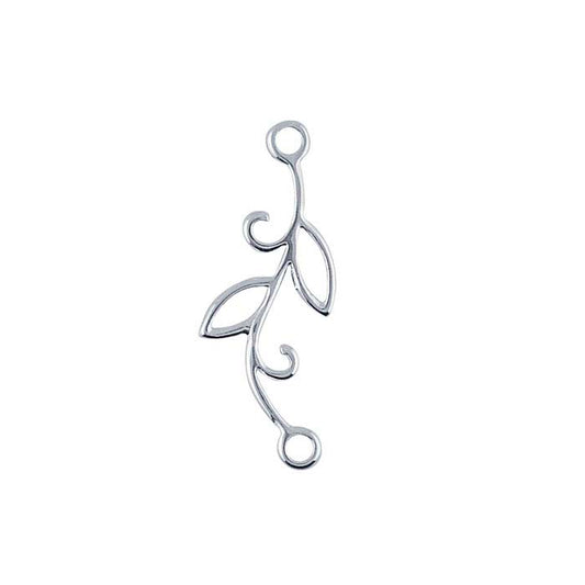 Sterling Silber Blatt und Ranke Link Komponente