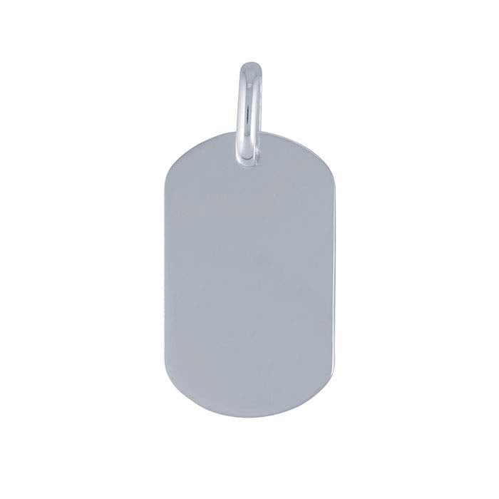 Sterling Silver Dog Tag Pendant